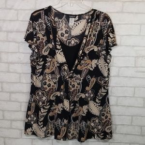 Perception woman paisley print blouse size 3x